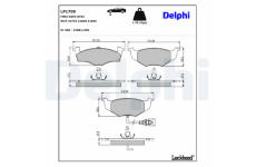 Sada brzdových platničiek kotúčovej brzdy DELPHI LP1709