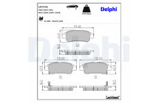 Sada brzdových platničiek kotúčovej brzdy DELPHI LP1710