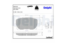 Sada brzdových platničiek kotúčovej brzdy DELPHI LP1711