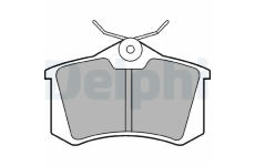 Sada brzdových destiček, parkovací brzda DELPHI LP1713