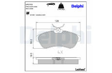 Sada brzdových platničiek kotúčovej brzdy DELPHI LP1715