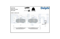 Sada brzdových destiček, kotoučová brzda DELPHI LP1716