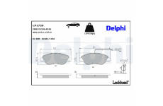 Sada brzdových platničiek kotúčovej brzdy DELPHI LP1720