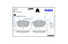 Sada brzdových platničiek kotúčovej brzdy DELPHI LP1721