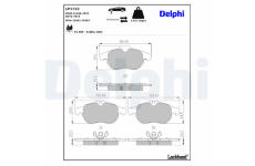 Sada brzdových platničiek kotúčovej brzdy DELPHI LP1723