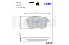 Sada brzdových destiček, kotoučová brzda DELPHI LP1728