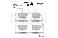 Sada brzdových platničiek kotúčovej brzdy DELPHI LP1731