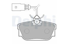 Sada brzdových destiček, kotoučová brzda DELPHI LP1733