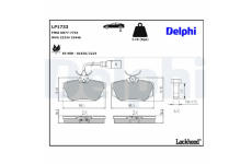 Sada brzdových platničiek kotúčovej brzdy DELPHI LP1733