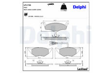 Sada brzdových platničiek kotúčovej brzdy DELPHI LP1736