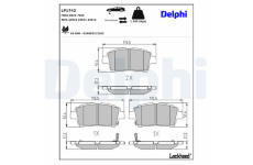 Sada brzdových platničiek kotúčovej brzdy DELPHI LP1742