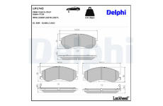 Sada brzdových platničiek kotúčovej brzdy DELPHI LP1743