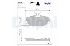 Sada brzdových platničiek kotúčovej brzdy DELPHI LP1744