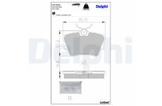 Sada brzdových destiček, kotoučová brzda DELPHI LP1745LC