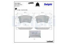 Sada brzdových destiček, kotoučová brzda DELPHI LP1746LC