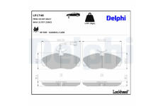 Sada brzdových platničiek kotúčovej brzdy DELPHI LP1748