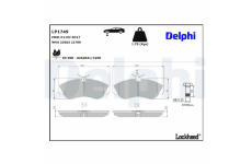 Sada brzdových platničiek kotúčovej brzdy DELPHI LP1749