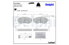 Sada brzdových destiček, kotoučová brzda DELPHI LP1750LC