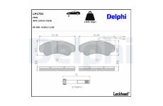 Sada brzdových platničiek kotúčovej brzdy DELPHI LP1751