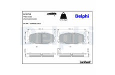 Sada brzdových destiček, kotoučová brzda DELPHI LP1752