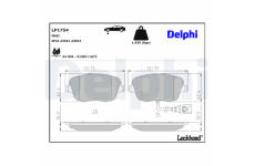 Sada brzdových destiček, kotoučová brzda DELPHI LP1754