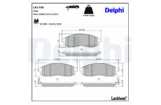 Sada brzdových destiček, kotoučová brzda DELPHI LP1759