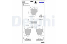 Sada brzdových platničiek kotúčovej brzdy DELPHI LP1760