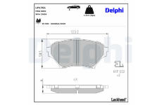 Sada brzdových destiček, kotoučová brzda DELPHI LP1761