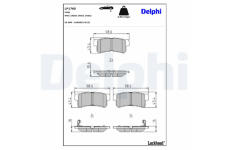 Sada brzdových destiček, kotoučová brzda DELPHI LP1765