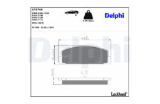 Sada brzdových platničiek kotúčovej brzdy DELPHI LP1766