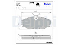 Sada brzdových destiček, kotoučová brzda DELPHI LP1767