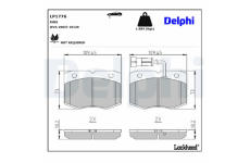 Sada brzdových destiček, kotoučová brzda DELPHI LP1776