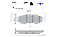 Sada brzdových platničiek kotúčovej brzdy DELPHI LP1779
