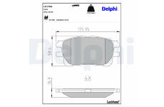 Sada brzdových destiček, kotoučová brzda DELPHI LP1784