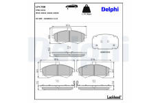 Sada brzdových platničiek kotúčovej brzdy DELPHI LP1788