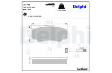 Sada brzdových platničiek kotúčovej brzdy DELPHI LP1790