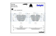 Sada brzdových platničiek kotúčovej brzdy DELPHI LP1793