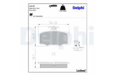Sada brzdových destiček, kotoučová brzda DELPHI LP179