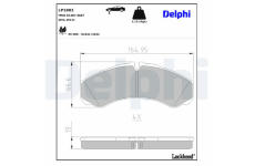 Sada brzdových platničiek kotúčovej brzdy DELPHI LP1802