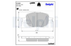 Sada brzdových platničiek kotúčovej brzdy DELPHI LP1804