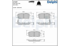 Sada brzdových destiček, kotoučová brzda DELPHI LP1807
