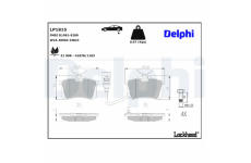 Sada brzdových destiček, kotoučová brzda DELPHI LP1815