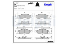 Sada brzdových destiček, kotoučová brzda DELPHI LP1817