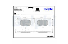 Sada brzdových destiček, kotoučová brzda DELPHI LP1818