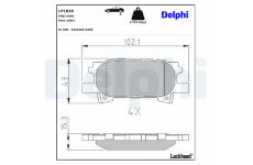 Sada brzdových platničiek kotúčovej brzdy DELPHI LP1820