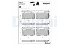 Sada brzdových platničiek kotúčovej brzdy DELPHI LP1828