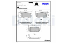 Sada brzdových destiček, kotoučová brzda DELPHI LP1829