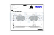 Sada brzdových destiček, kotoučová brzda DELPHI LP1830