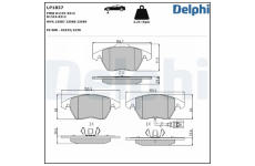 Sada brzdových destiček, kotoučová brzda DELPHI LP1837