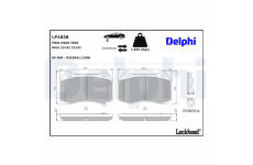 Sada brzdových destiček, kotoučová brzda DELPHI LP1838
